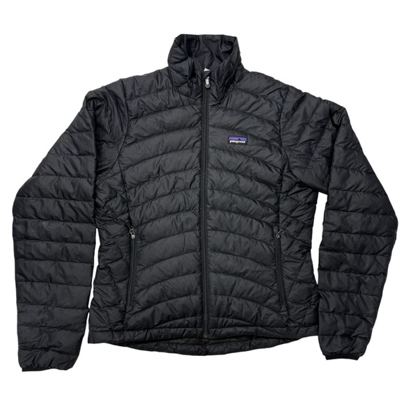 Patagonia Jackets & Blazers - Patagonia Down Sweater Jacket Womens Small Black Puffer Full Zip 84681